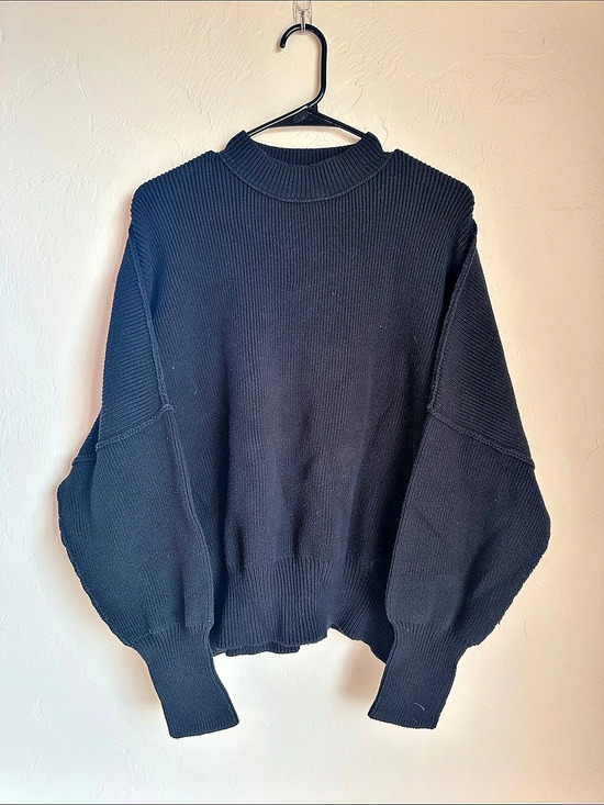 Free People Sweaters - Free People Ottoman Slouchy Tunic Sweater Black Small